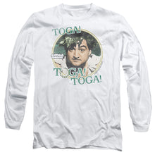 Load image into Gallery viewer, Animal House Toga Mens Long Sleeve Shirt White
