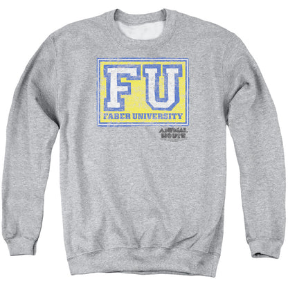 Animal House Faber University Mens Crewneck Sweatshirt Athletic Heather