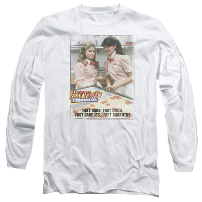 Fast Times Ridgemont High Fast Carrots Mens Long Sleeve Shirt White White Officially Licensed