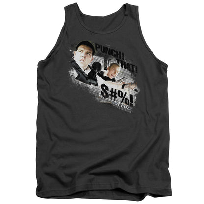 Hot Fuzz Punch That Mens Tank Top Shirt Charcoal