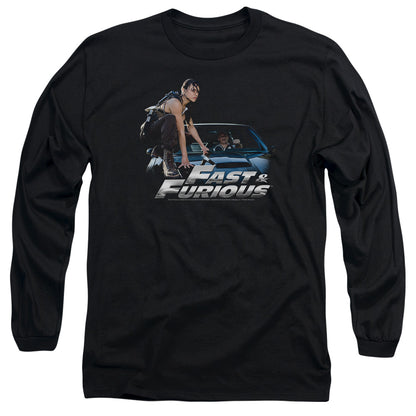 Fast And The Furious Car Ride Mens Long Sleeve Shirt Black Black Officially Licensed