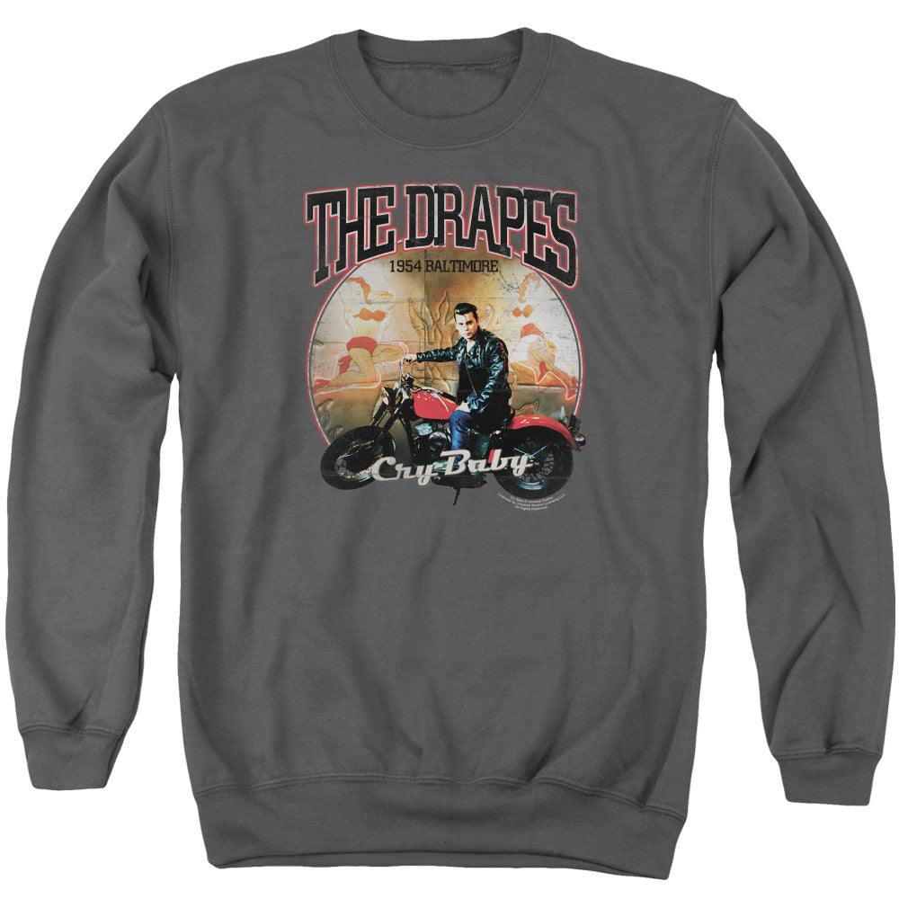 Cry Baby Drapes Mens Crewneck Sweatshirt Charcoal