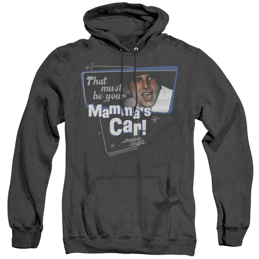 American Grafitti Mammas Car Heather Mens Hoodie Black Officially Licensed