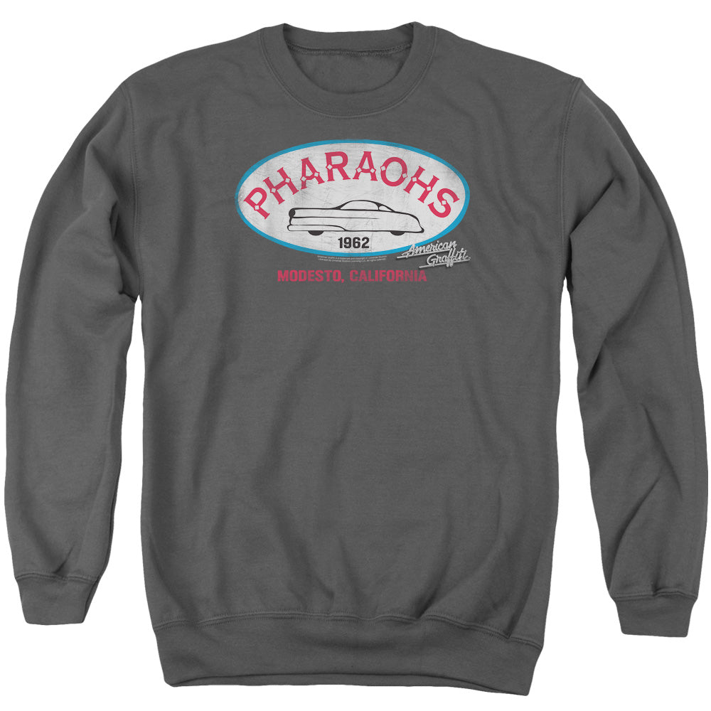 American Graffiti Pharaohs Mens Crewneck Sweatshirt Charcoal Officially Licensed