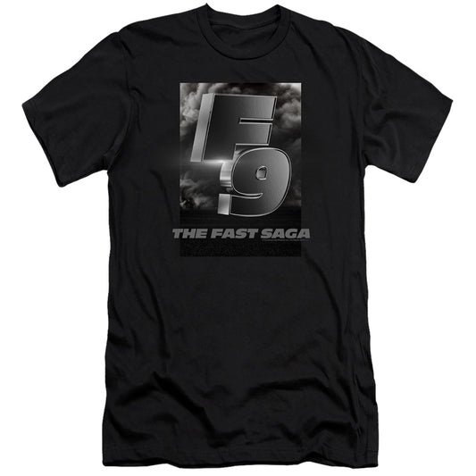 Fast And The Furious 9 F9 Smoke Logo Hbo Premium Bella Canvas Slim Fit Mens T Shirt Black