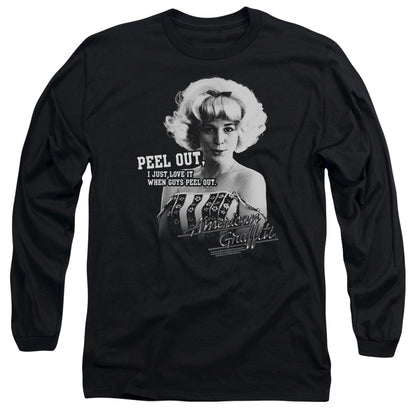 American Graffiti Peel Out Mens Long Sleeve Shirt Black