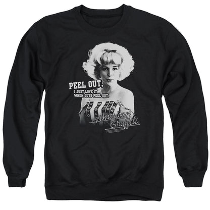 American Graffiti Peel Out Mens Crewneck Sweatshirt Black Officially Licensed