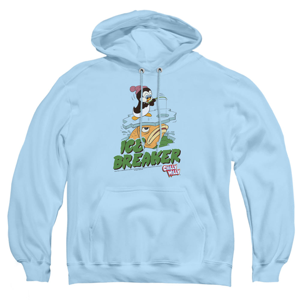 Chilly Willy Ice Breaker Mens Hoodie Light Blue Officially Licensed
