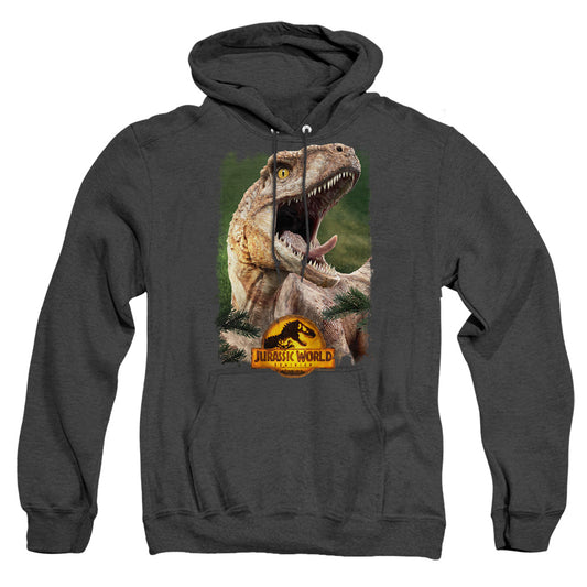 Jurassic World Raptor Beauty Shot Heather Mens Hoodie Black Officially Licensed