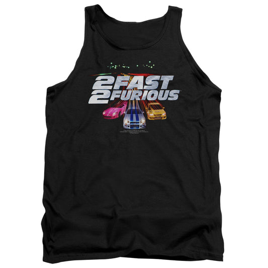 2 Fast 2 Furious Logo Mens Tank Top Shirt Black Black