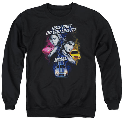 2 Fast 2 Furious Fast Women Mens Crewneck Sweatshirt Black