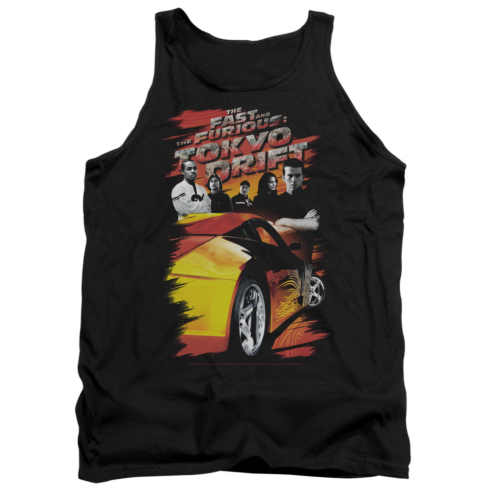 Tokyo Drift Drifting Crew Mens Tank Top Shirt Black