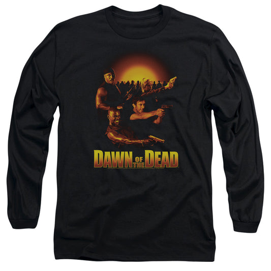 Dawn Of The Dead Dawn Collage Mens Long Sleeve Shirt Black