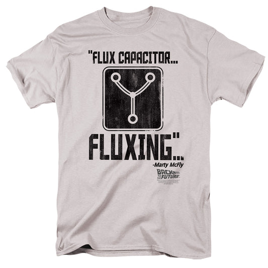 Back To The Future Fluxing Mens T Shirt Silver