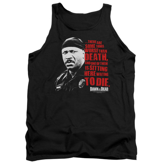 Dawn Of The Dead Worse Than Death Mens Tank Top Shirt Black Black