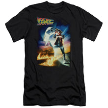 Load image into Gallery viewer, Back To The Future Poster Premium Bella Canvas Slim Fit Mens T Shirt Black