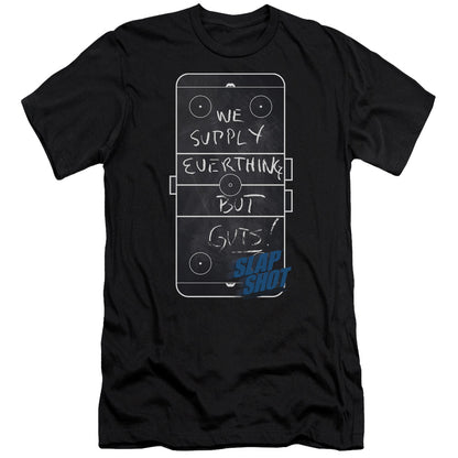 Slap Shot Chalkboard Premium Bella Canvas Slim Fit Mens T Shirt Black