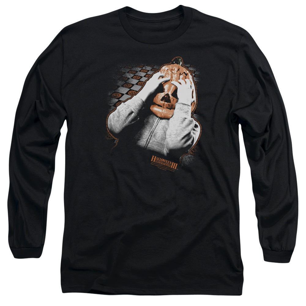 Halloween Iii Pumpkin Mask Mens Long Sleeve Shirt Black