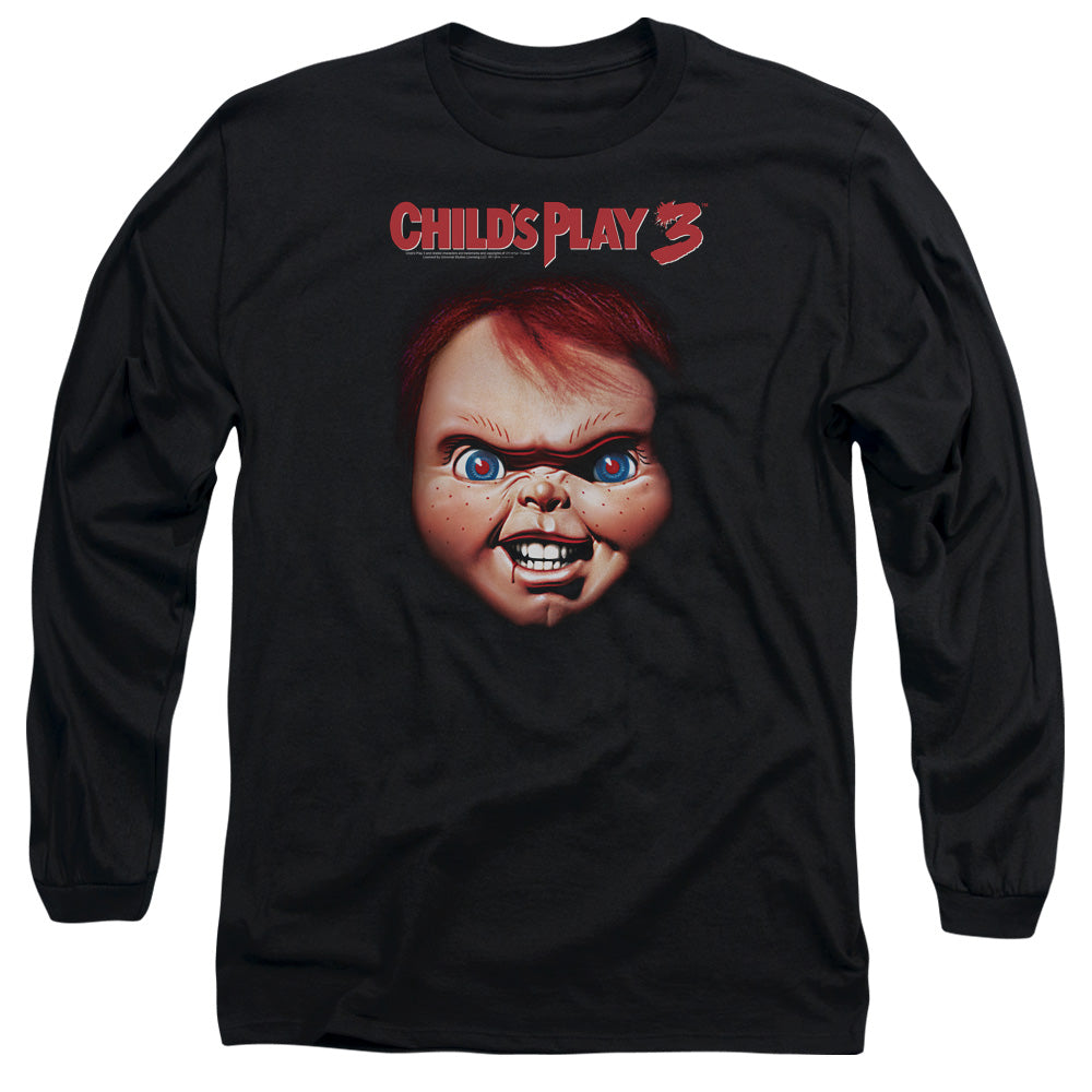 Childs Play 3 Chucky Mens Long Sleeve Shirt Black Officially Licensed Officially Licensed