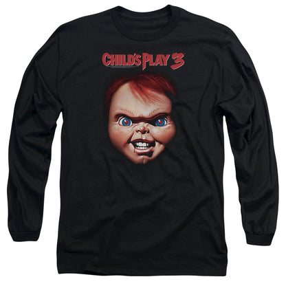 Childs Play 3 Chucky Mens Long Sleeve Shirt Black Officially Licensed Officially Licensed