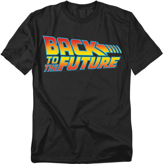 Back To The Future Logo Mens T Shirt Black