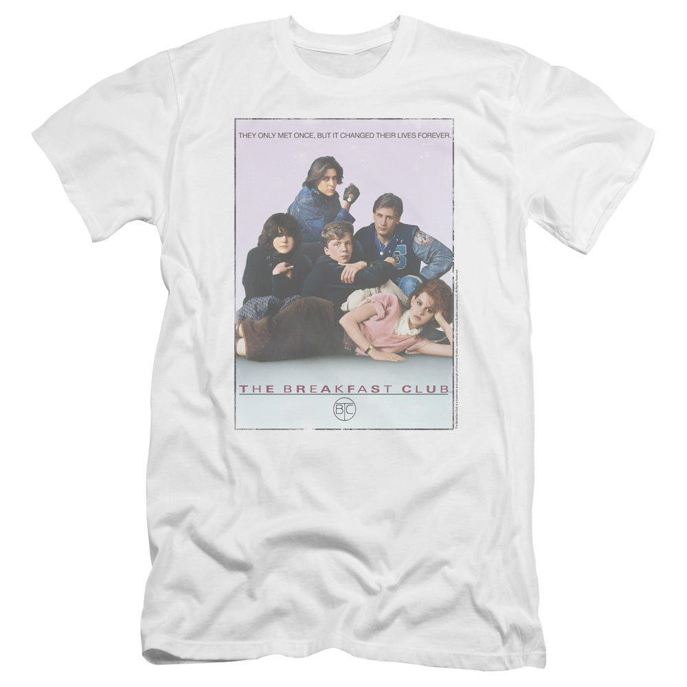 Breakfast Club Bc Poster Premium Bella Canvas Slim Fit Mens T Shirt White