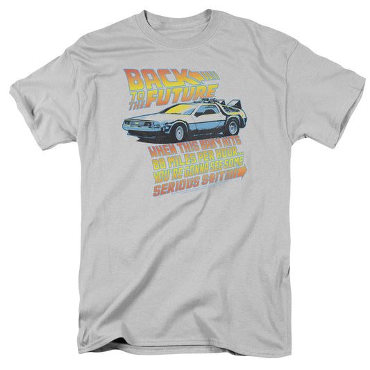 Back To The Future 88 Mph Mens T Shirt Silver