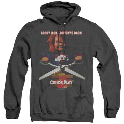 Childs Play 2 Chuckys Back Heather Mens Hoodie Black Officially Licensed