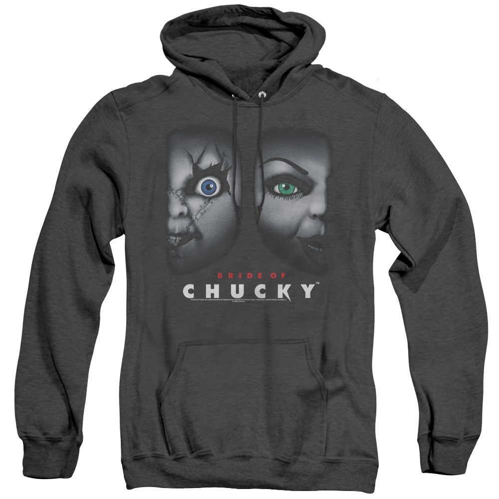 Bride Of Chucky Happy Couple Heather Mens Hoodie Black Officially Licensed