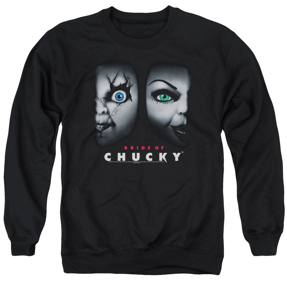 Bride Of Chucky Happy Couple Mens Crewneck Sweatshirt Black Officially Licensed