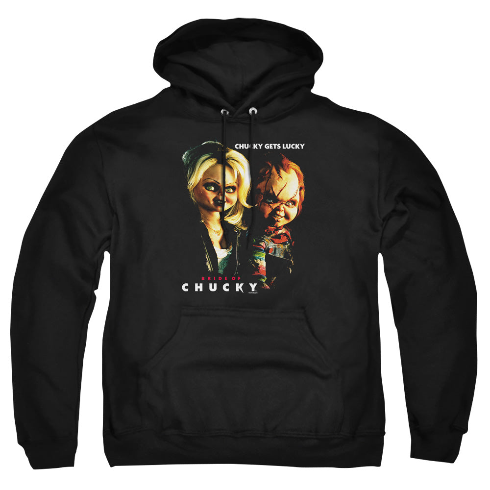 Bride Of Chucky Chucky Gets Lucky Mens Hoodie Black Officially Licensed
