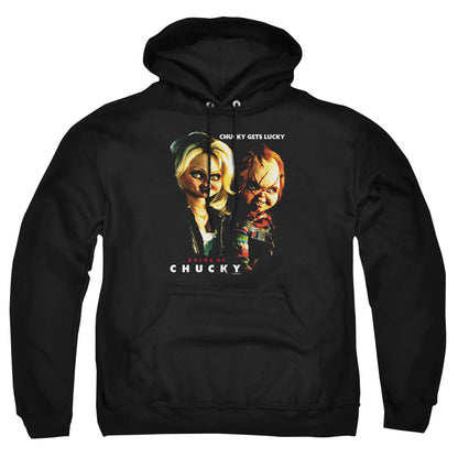 Bride Of Chucky Chucky Gets Lucky Mens Hoodie Black Officially Licensed