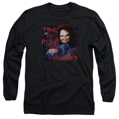 Childs Play 3 Time To Play Mens Long Sleeve Shirt Black Officially Licensed Officially Licensed