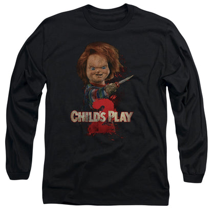 Childs Play 2 Heres Chucky Mens Long Sleeve Shirt Black Black