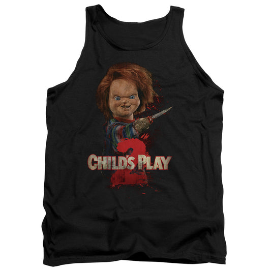 Childs Play 2 Heres Chucky Mens Tank Top Shirt Black Black