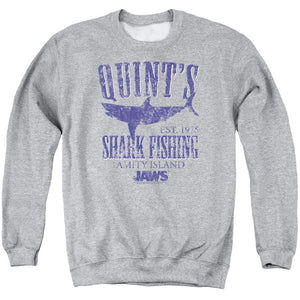 Jaws Quints Mens Crewneck Sweatshirt Athletic Heather