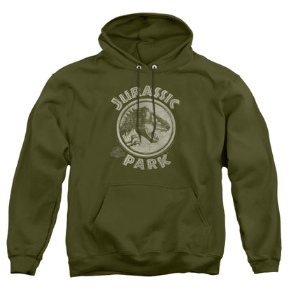 Jurassic Park Jp Stamp Mens Hoodie Military Green