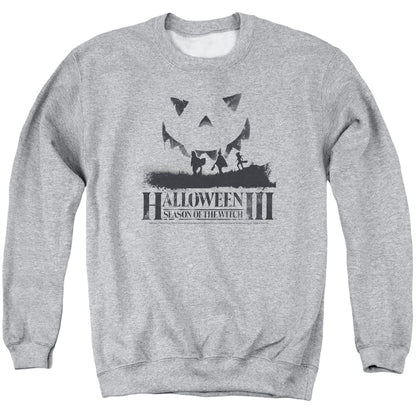 Halloween Iii Silhouette Mens Crewneck Sweatshirt Athletic Heather Officially Licensed