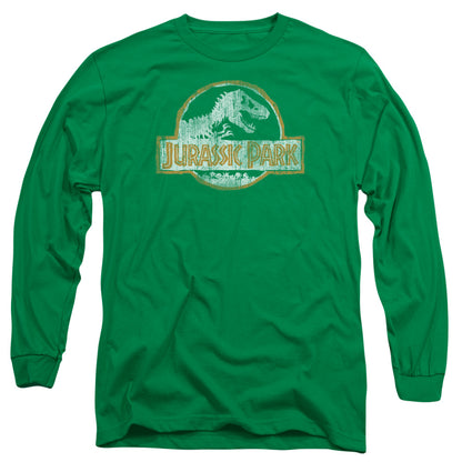 Jurassic Park Jp Orange Mens Long Sleeve Shirt Kelly Green Officially Licensed