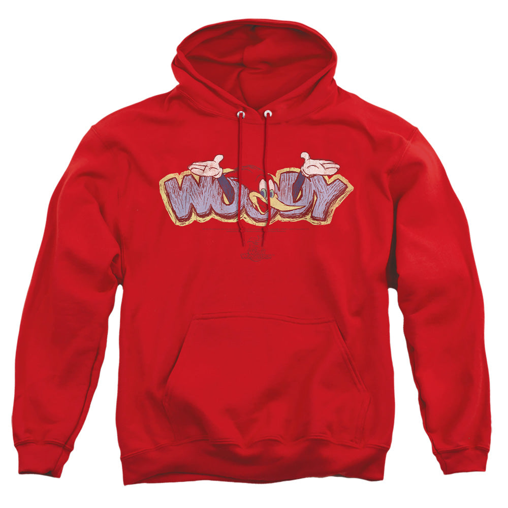 Woody Woodpecker Sketchy Bird Mens Hoodie Red Officially Licensed