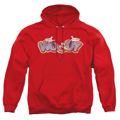 Woody Woodpecker Sketchy Bird Mens Hoodie Red Officially Licensed