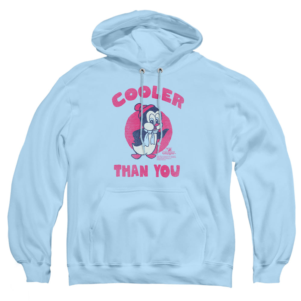 Chilly Willy Cooler Than You Mens Hoodie Light Blue Officially Licensed