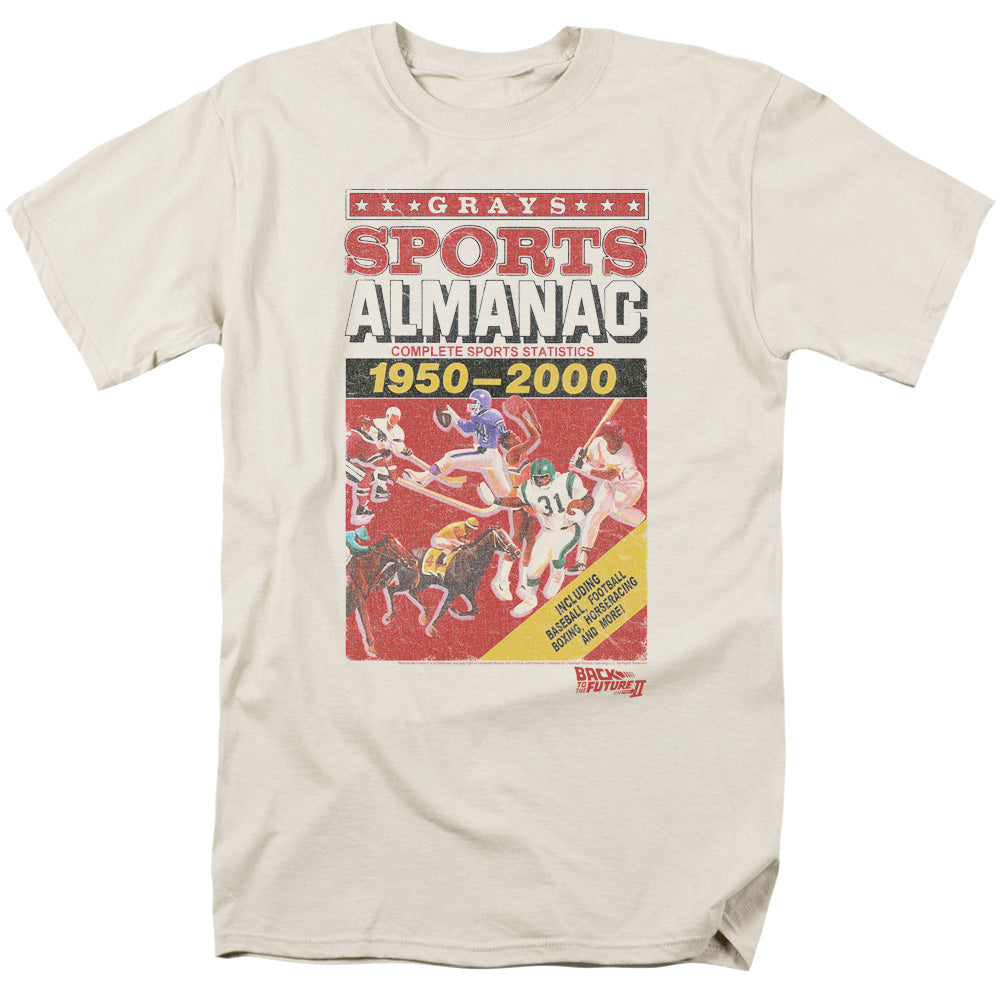 Back To The Future Ii Sports Almanac Mens T Shirt Cream