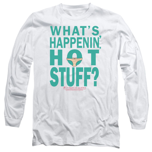 Breakfast Club Whats Happenin Mens Long Sleeve Shirt White White