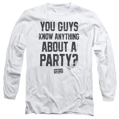 Dazed And Confused Party Time Mens Long Sleeve Shirt White Officially Licensed Officially Licensed