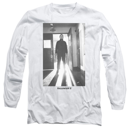 Halloween Ii Monster Mens Long Sleeve Shirt White Officially Licensed Officially Licensed
