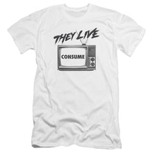 Load image into Gallery viewer, They Live Consume Premium Bella Canvas Slim Fit Mens T Shirt White