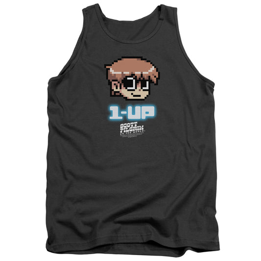 Scott Pilgrim 1 Up Mens Tank Top Shirt Charcoal