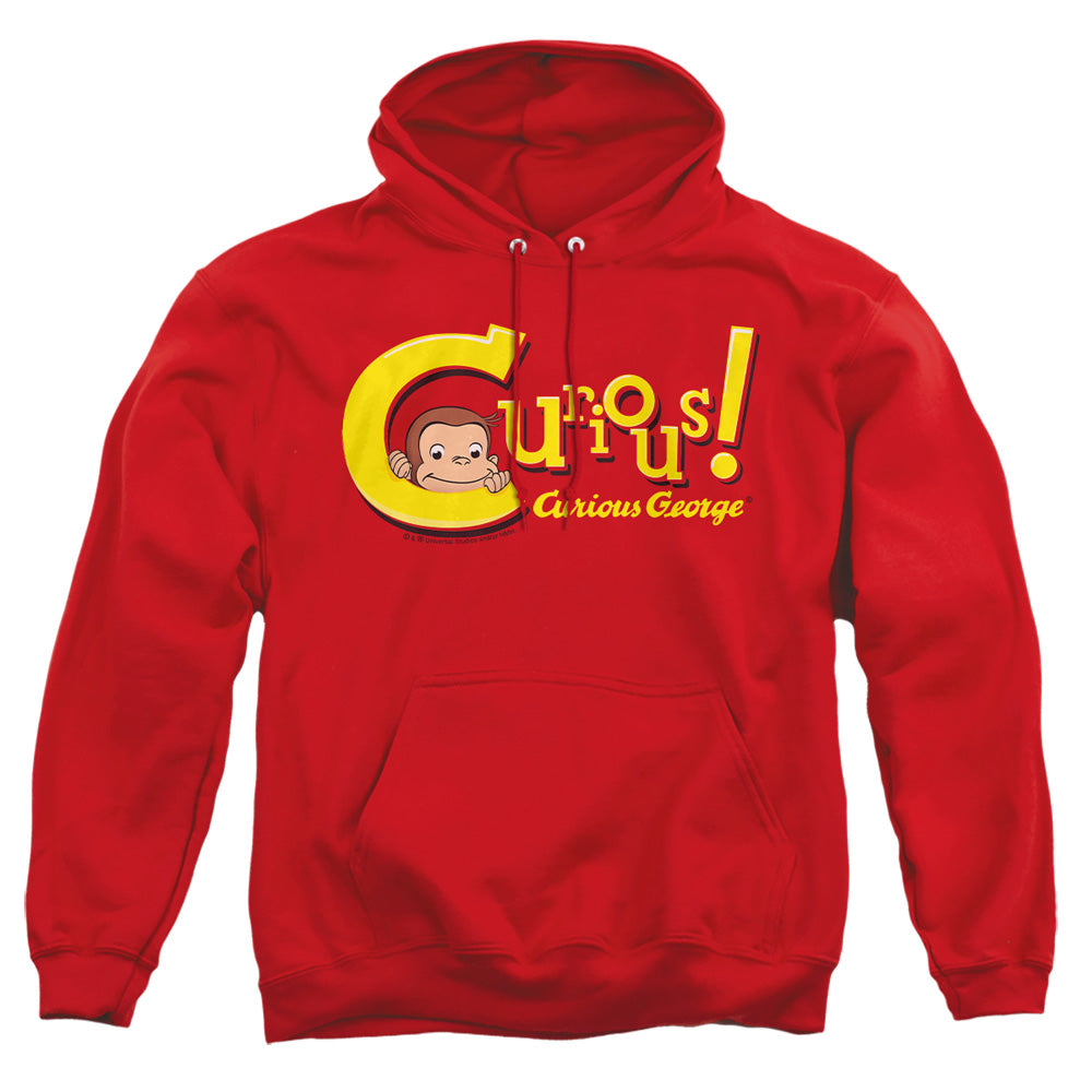 Curious George Curious Mens Hoodie Red Officially Licensed