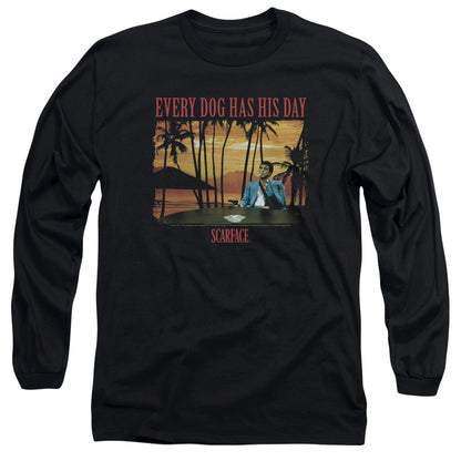Scarface A Dog Day Mens Long Sleeve Shirt Black Officially Licensed Officially Licensed